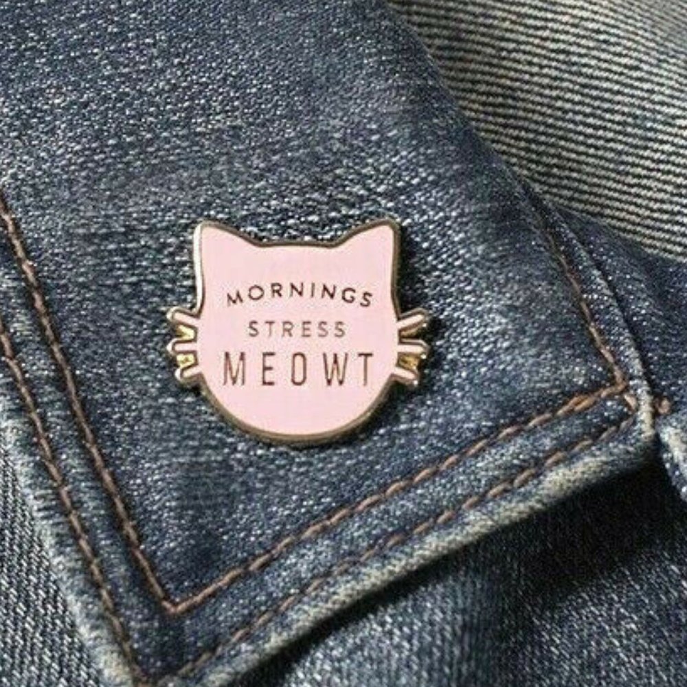 PET SHOP Mornings Stress Meowt Fringe Studio Pin